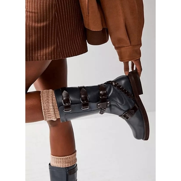 Free People Shoes - Free People Billie Buckle Boots Size 6.5